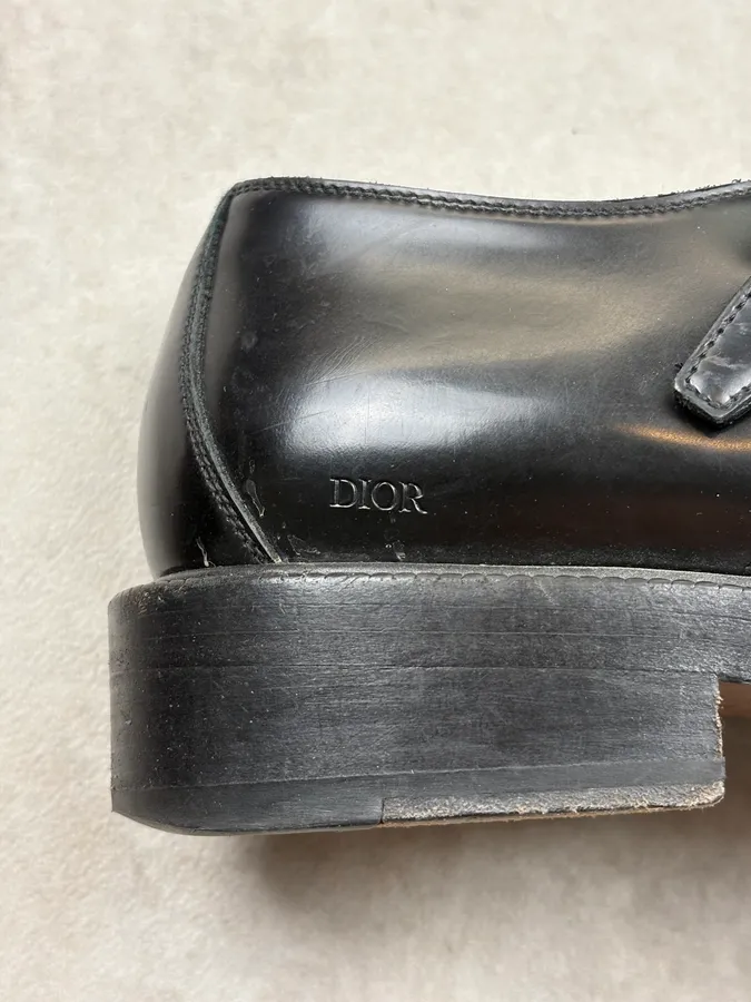 Dior Black Buckle Leather Derbies - Image 7
