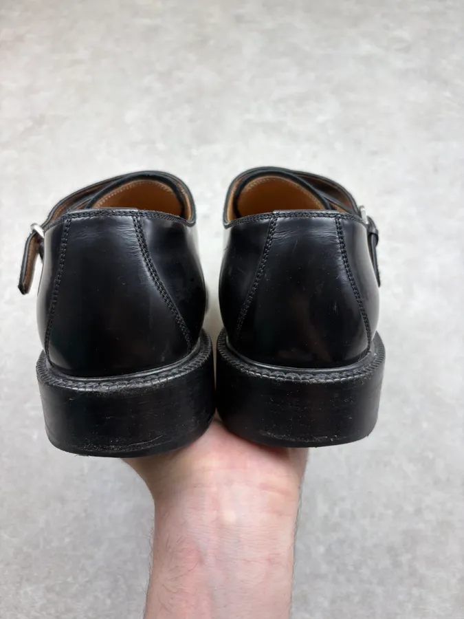Dior Black Buckle Leather Derbies - Image 8