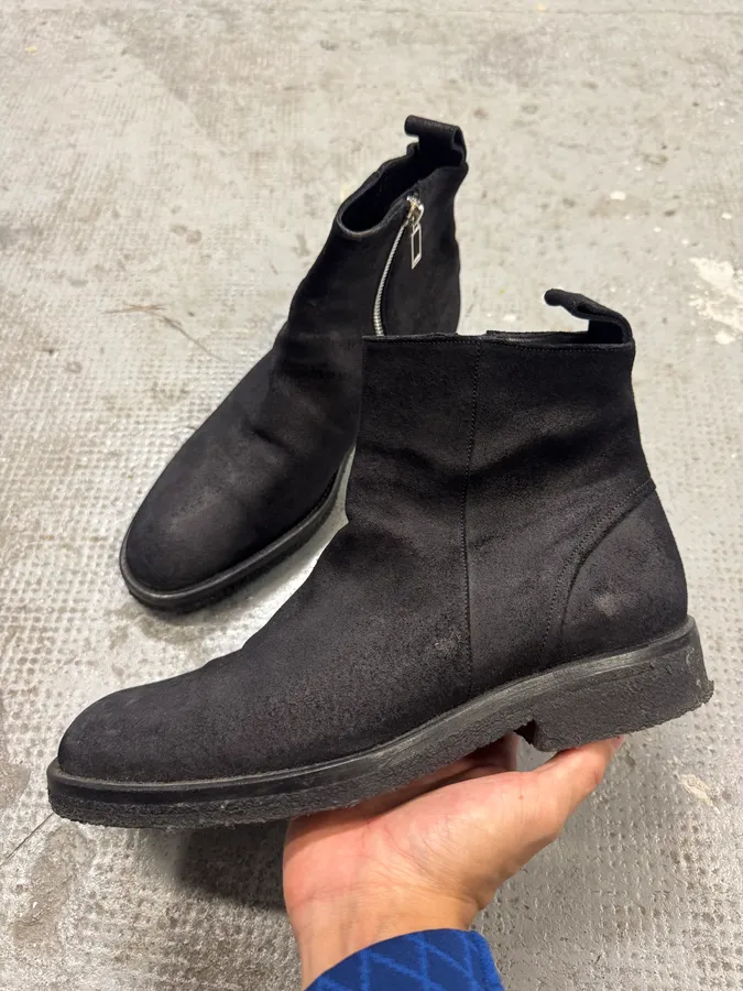 Dior Black Suede Leather Boots - Image 2