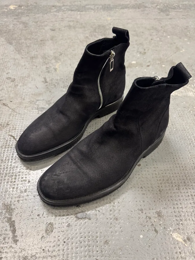 Dior Black Suede Leather Boots - Image 3