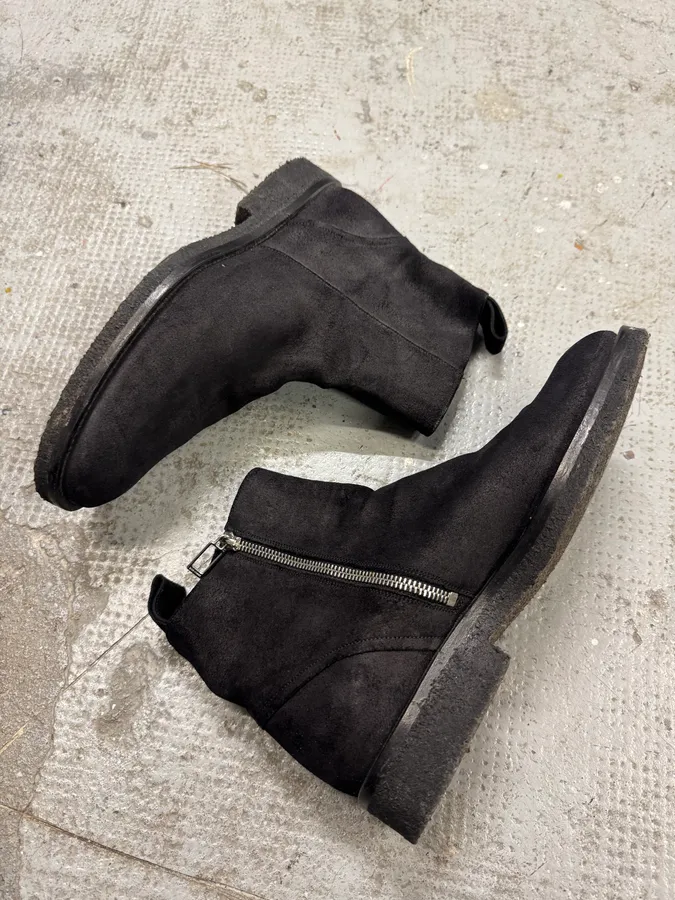 Dior Black Suede Leather Boots - Image 5