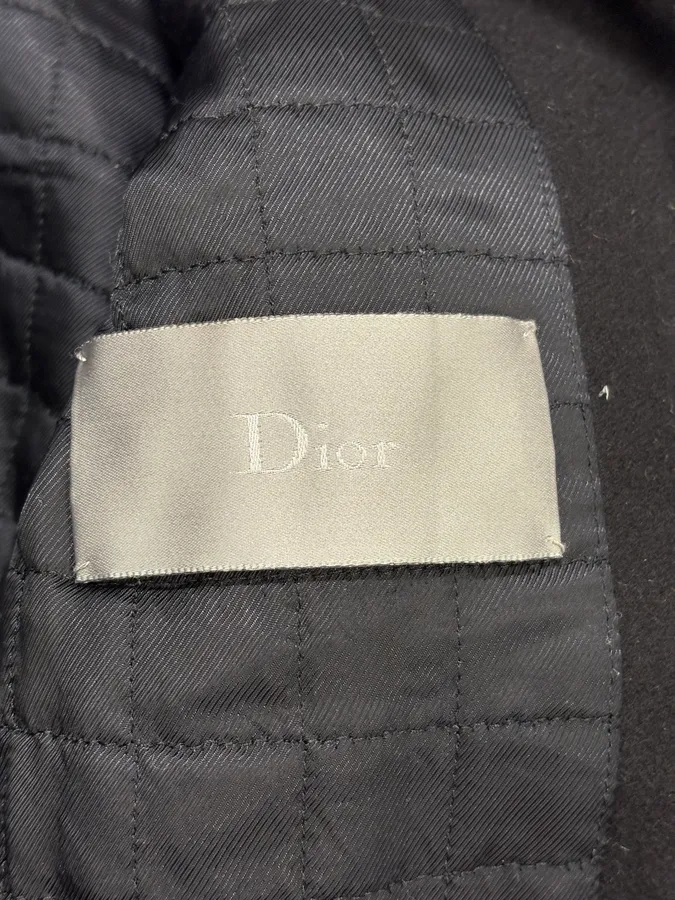 Dior Black Wool & Leather Zip-up Jacket - Image 10