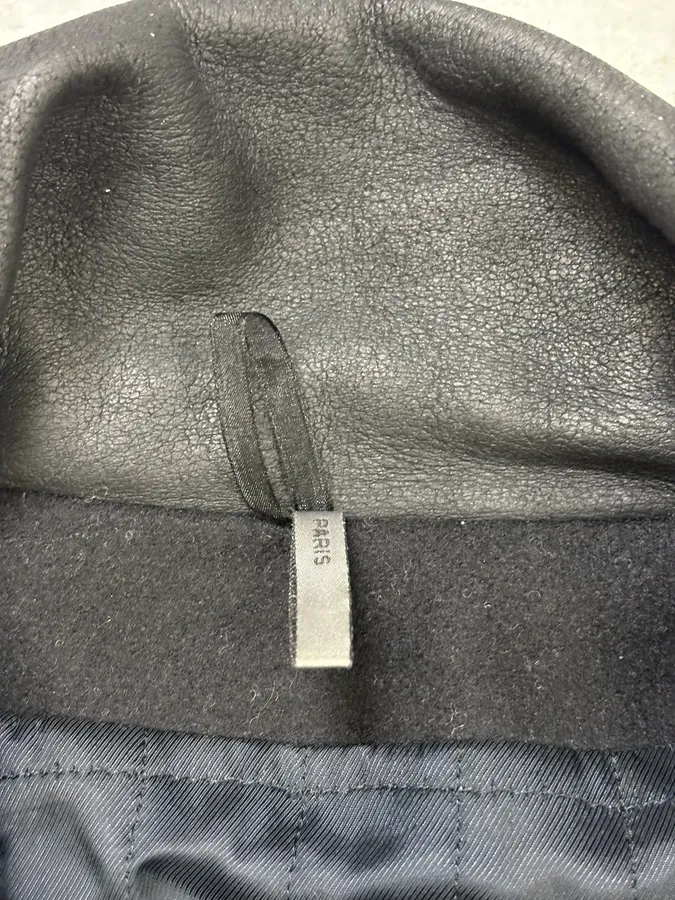 Dior Black Wool & Leather Zip-up Jacket - Image 11