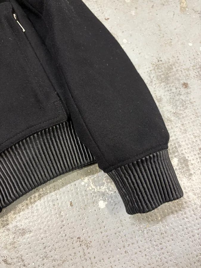 Dior Black Wool & Leather Zip-up Jacket - Image 8