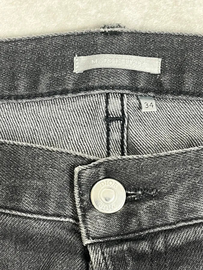 Dior Dark Grey Slim Denim Jeans - Image 10