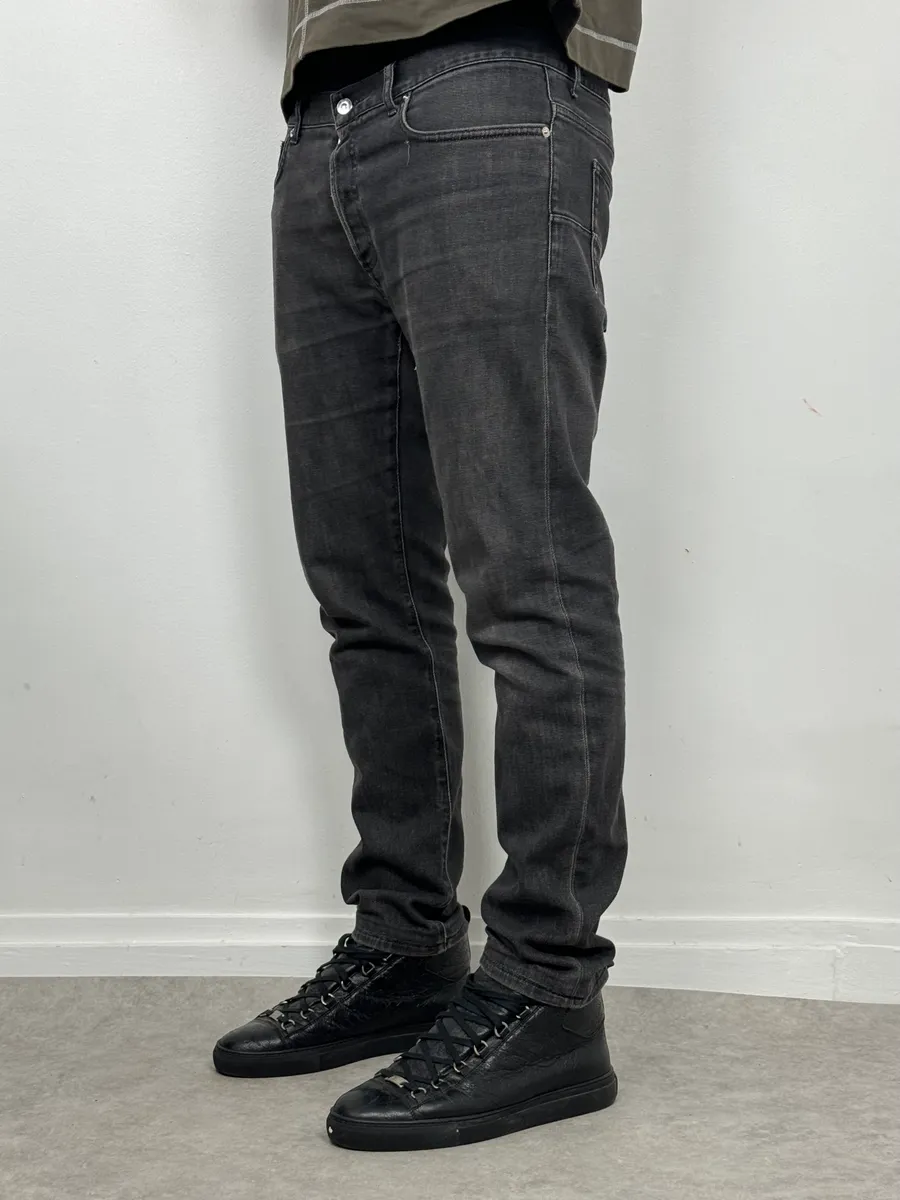 Dior Dark Grey Slim Denim Jeans - Image 3