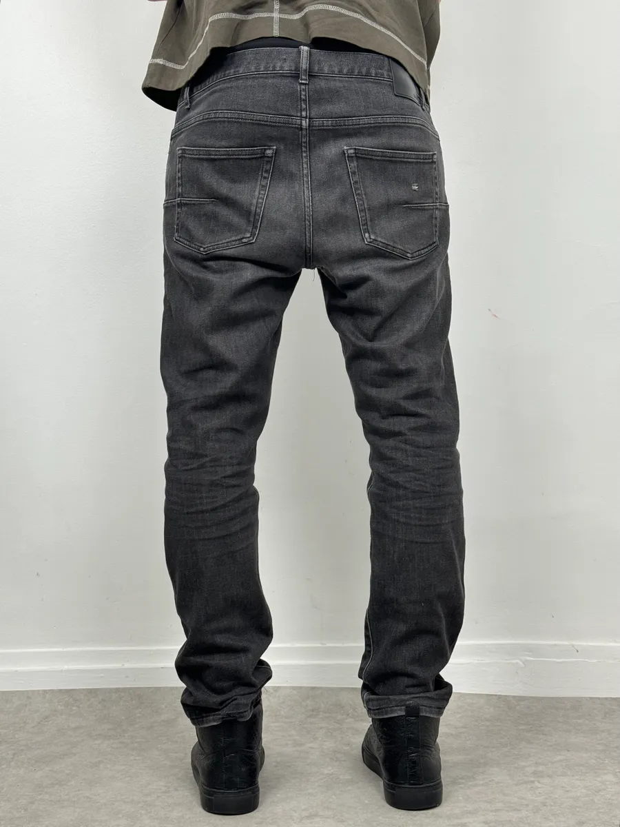 Dior Dark Grey Slim Denim Jeans - Image 4