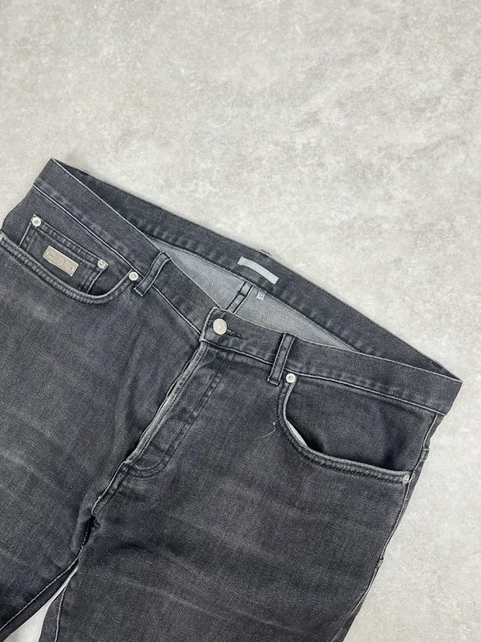 Dior Dark Grey Slim Denim Jeans - Image 5