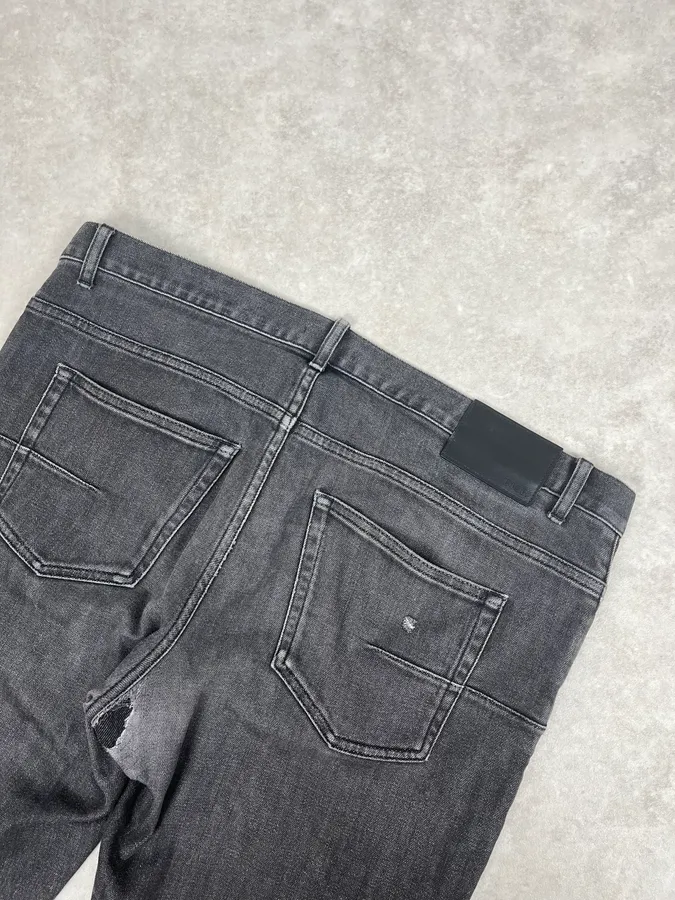 Dior Dark Grey Slim Denim Jeans - Image 7