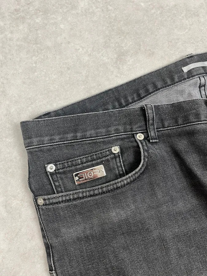 Dior Dark Grey Slim Denim Jeans - Image 9