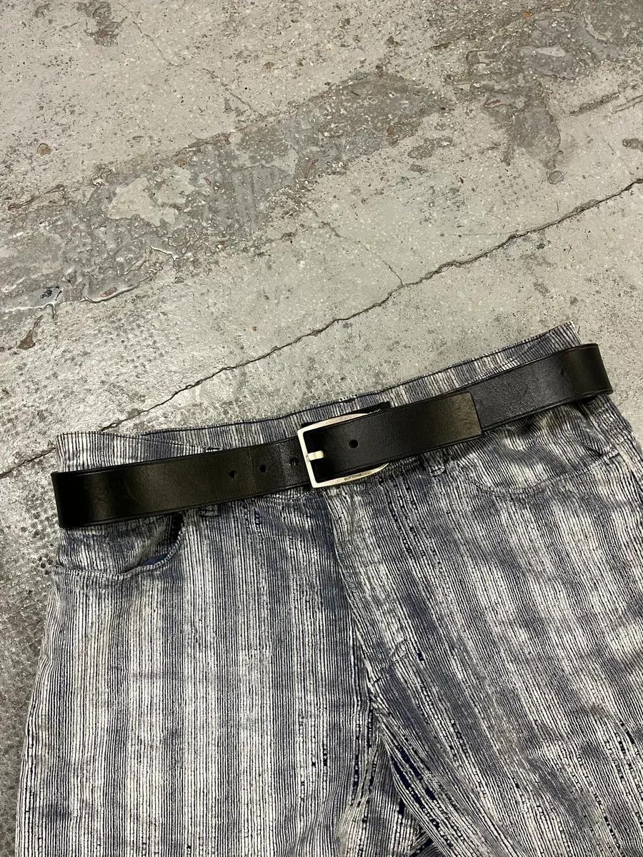 Dior Homme Pure Black Leather Belt