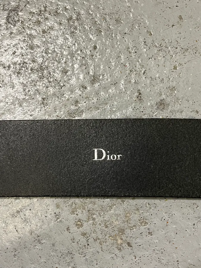Dior Homme Pure Black Leather Belt - Image 6