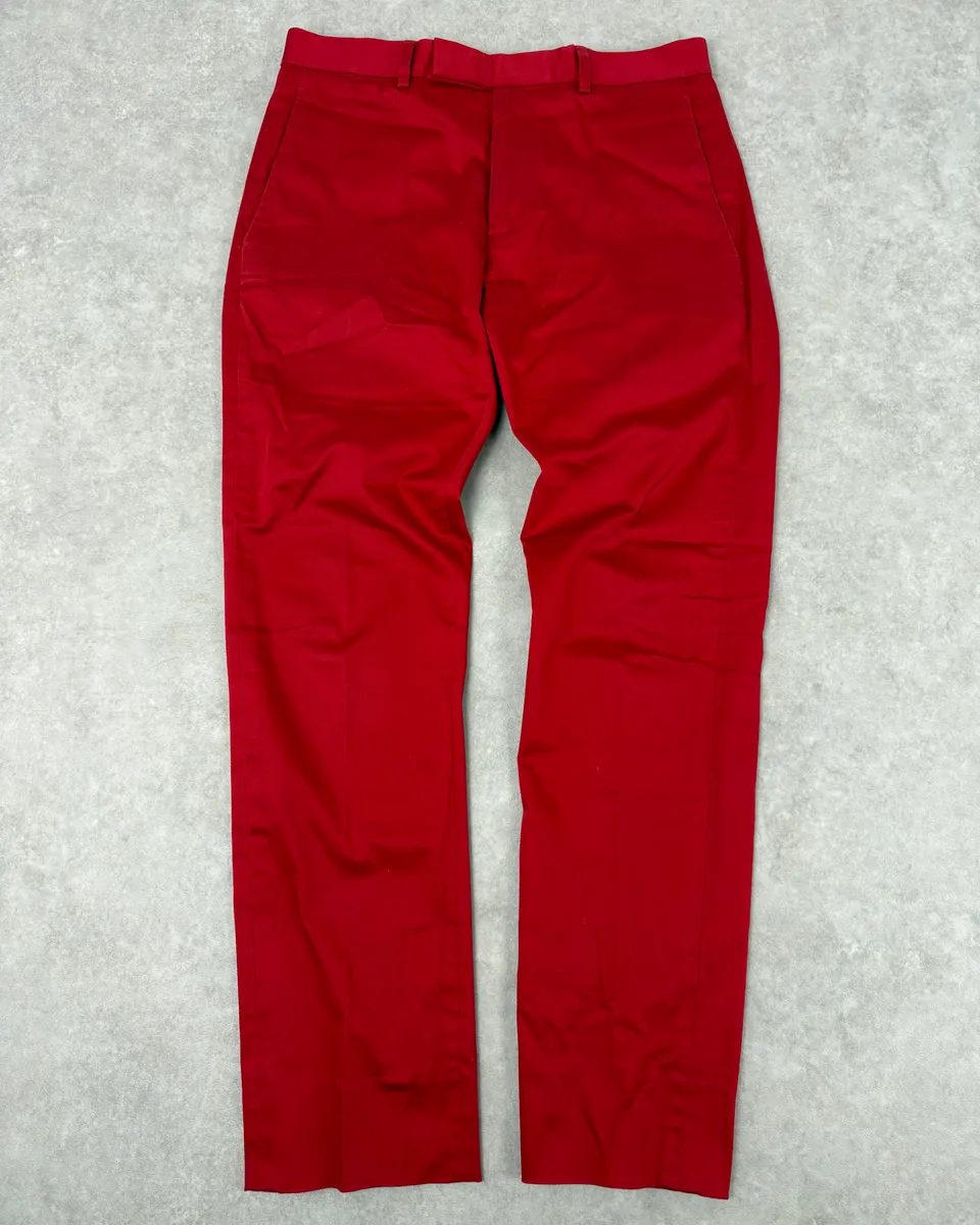 Dior Homme Red Classy Tailored Pants by Kris Van Assche