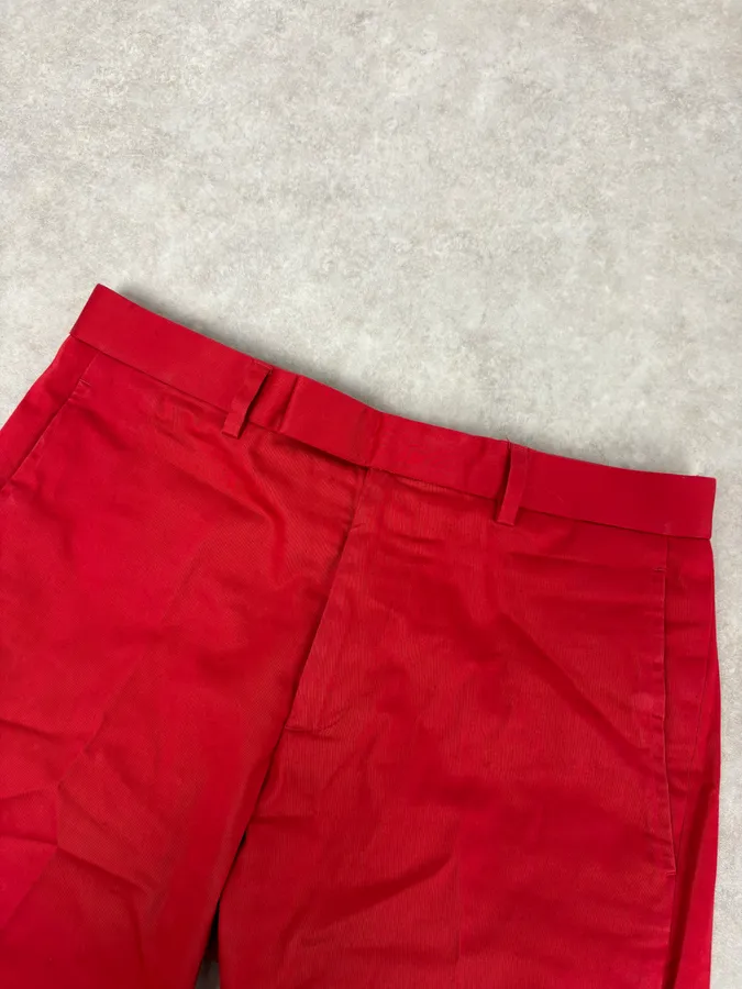 Dior Homme Red Classy Tailored Pants by Kris Van Assche - Image 5