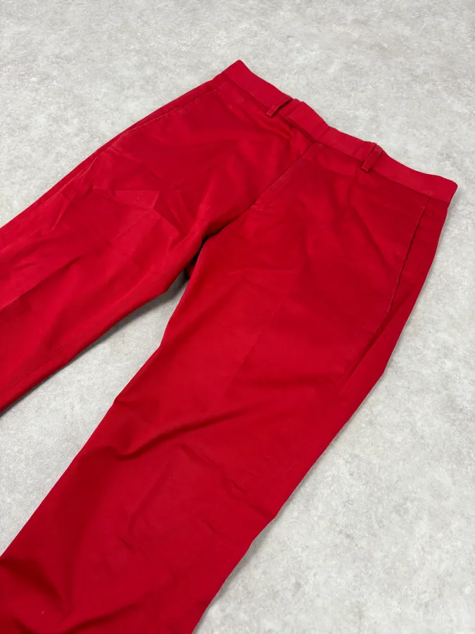 Dior Homme Red Classy Tailored Pants by Kris Van Assche - Image 6
