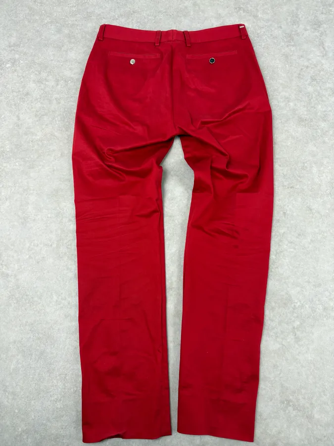 Dior Homme Red Classy Tailored Pants by Kris Van Assche - Image 7