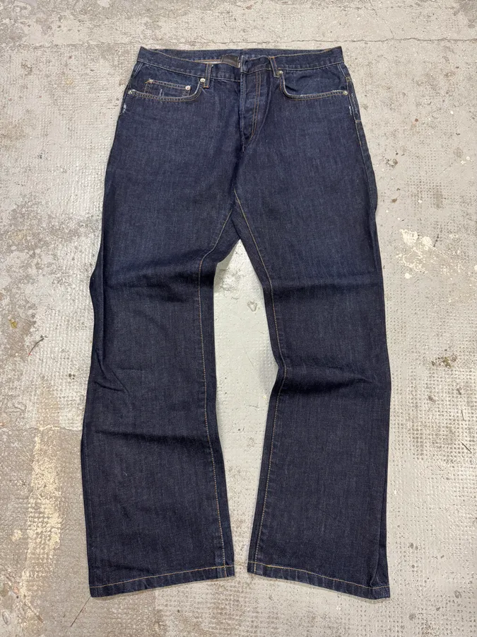 Dior Navy Blue Signature Brut Denim Jeans