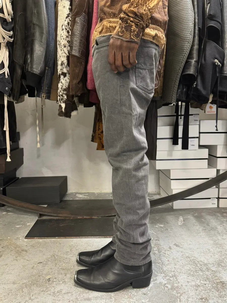 Dior Raw Grey Slim Jeans by Kris Van Assche - Image 3