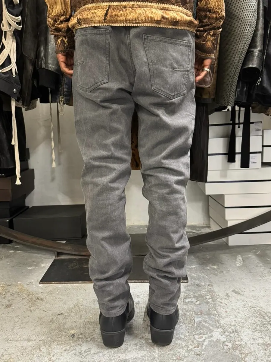 Dior Raw Grey Slim Jeans by Kris Van Assche - Image 4