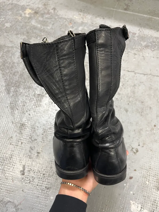 Dirk Bikkembergs Black Ankle Leather Boots - Image 7