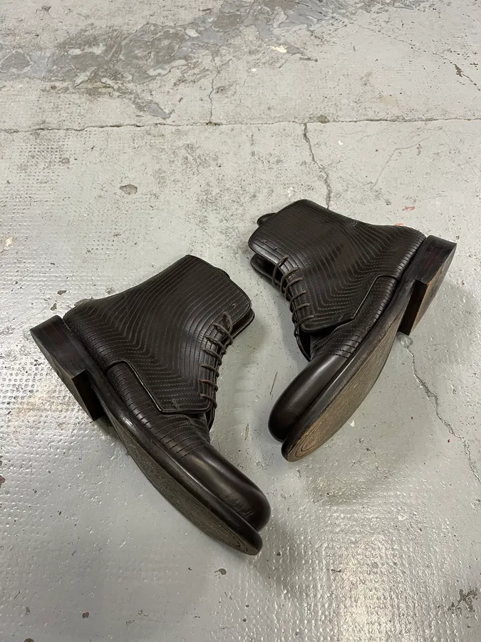 Dirk Bikkembergs Brown Leather Lined Ankle Boots - Image 2