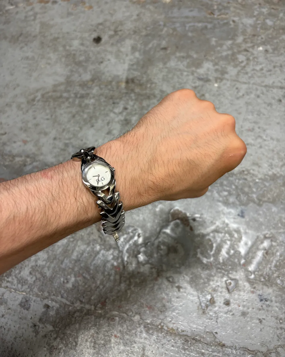 Dolce & Gabbana 2 Sides Contemporary Silver Steel Watch