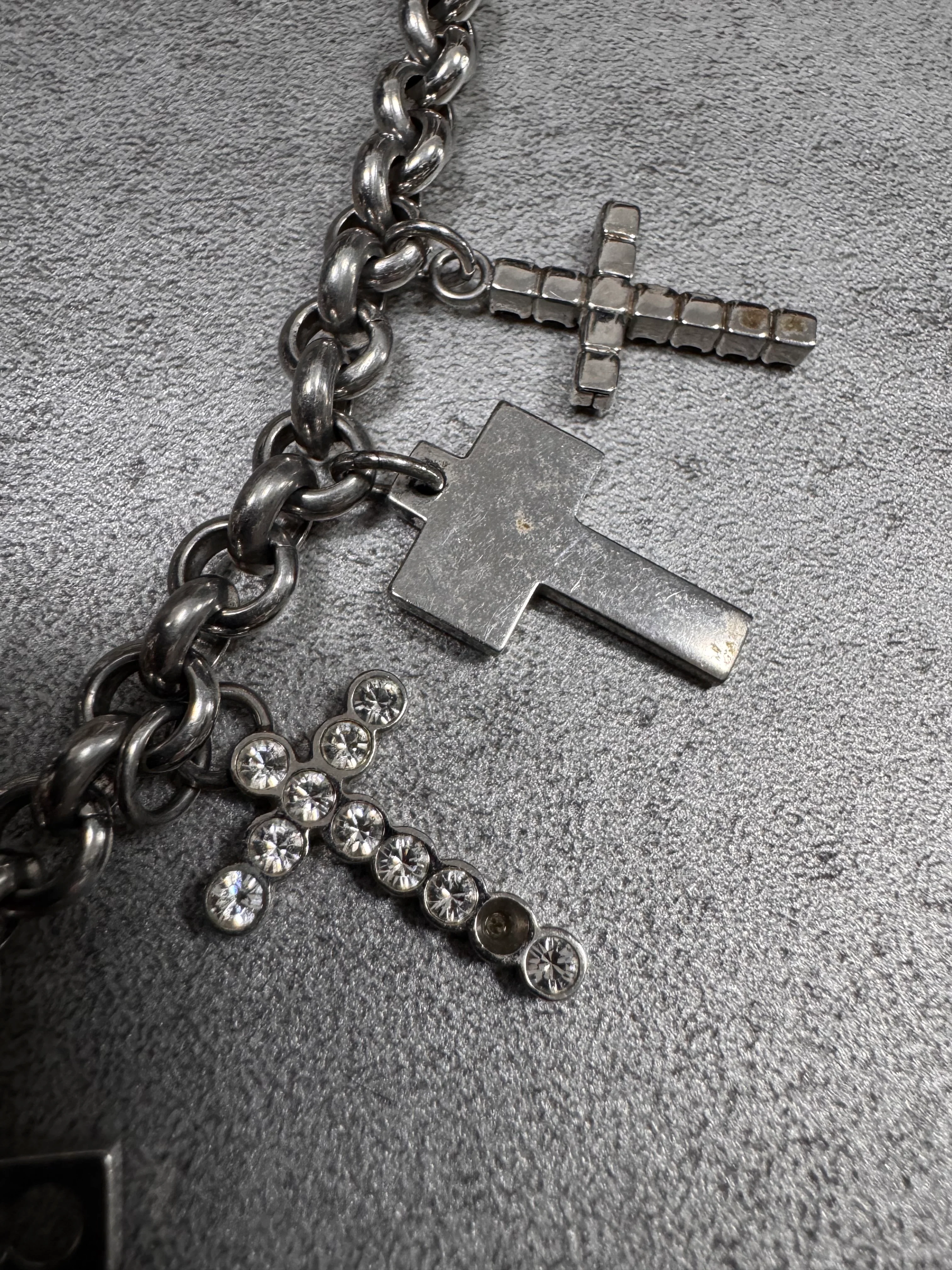 Dolce & Gabbana 7 Crosses Stainless Steel Choker Necklace - Image 2