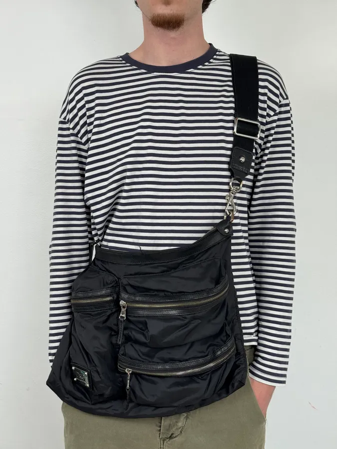 Dolce & Gabbana Black Multi Pocket Cross Body Bag - Image 2