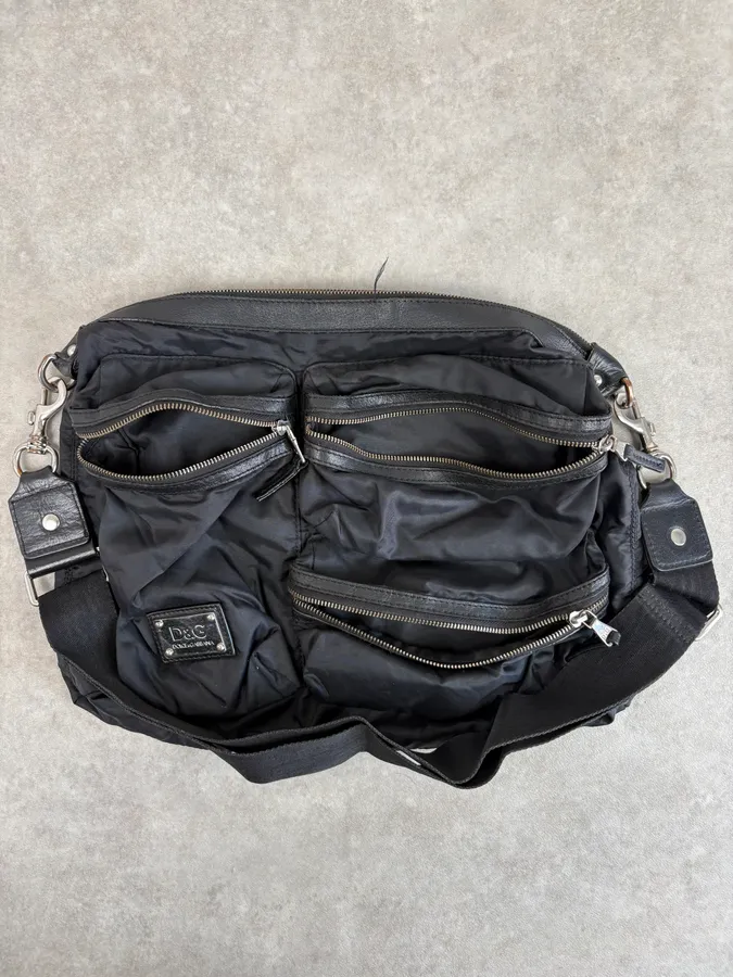 Dolce & Gabbana Black Multi Pocket Cross Body Bag - Image 5
