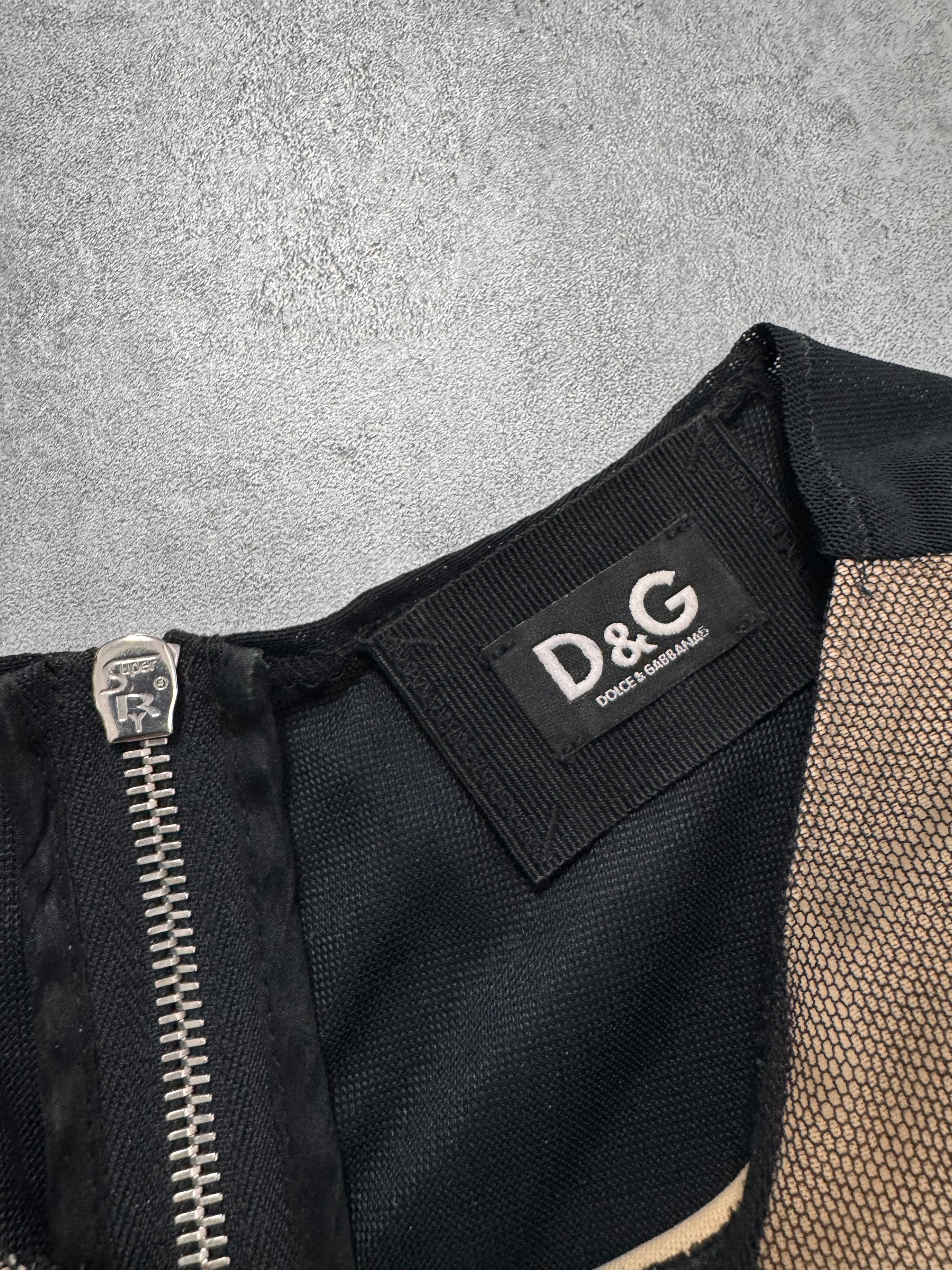 Dolce & Gabbana Black Sun Mesh Sleeveless Top - Image 5