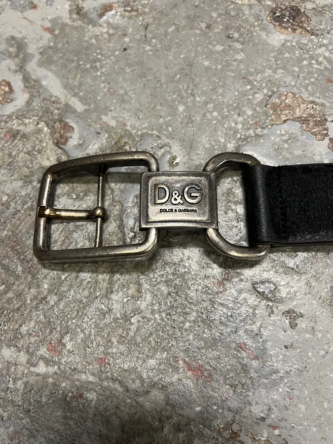 Dolce & Gabbana Brown Pony Hair Leather Belt - Image 5