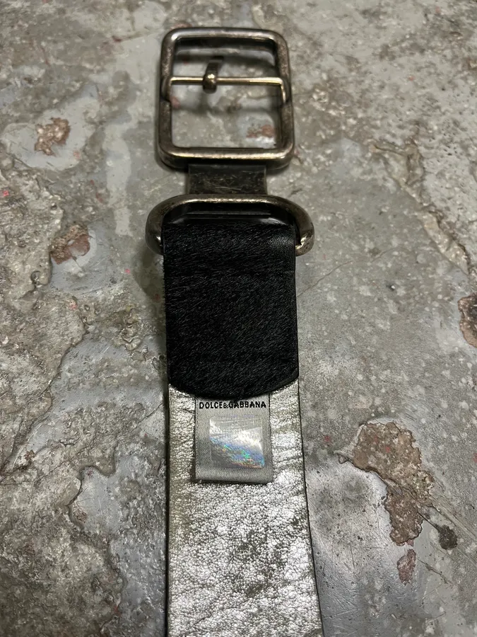 Dolce & Gabbana Brown Pony Hair Leather Belt - Image 7
