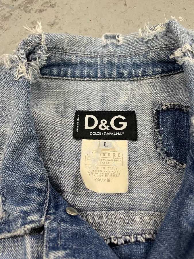 Dolce & Gabbana Destroyed Denim Jacket - Image 12