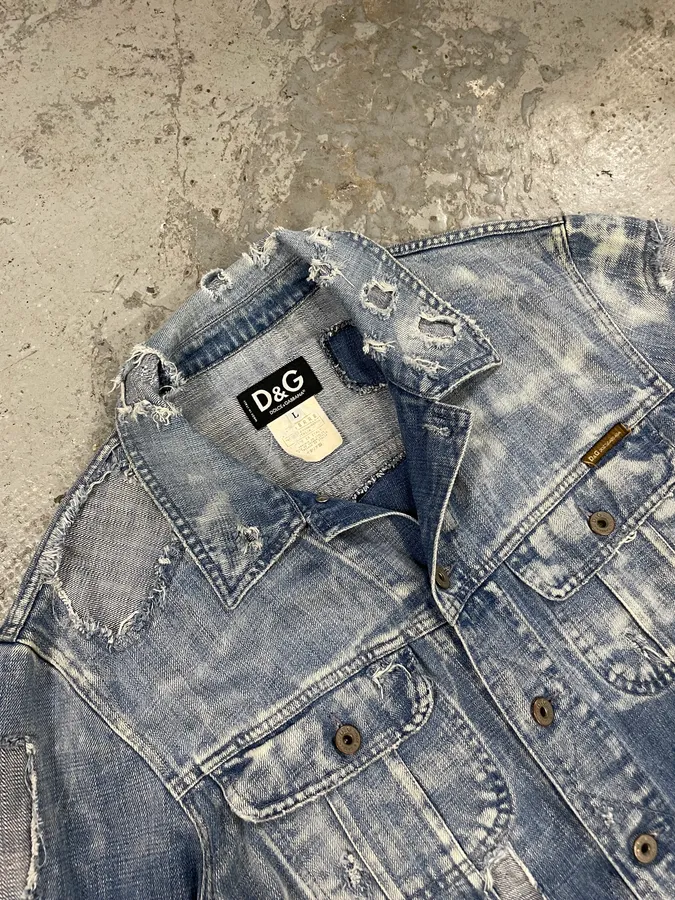 Dolce & Gabbana Destroyed Denim Jacket - Image 6