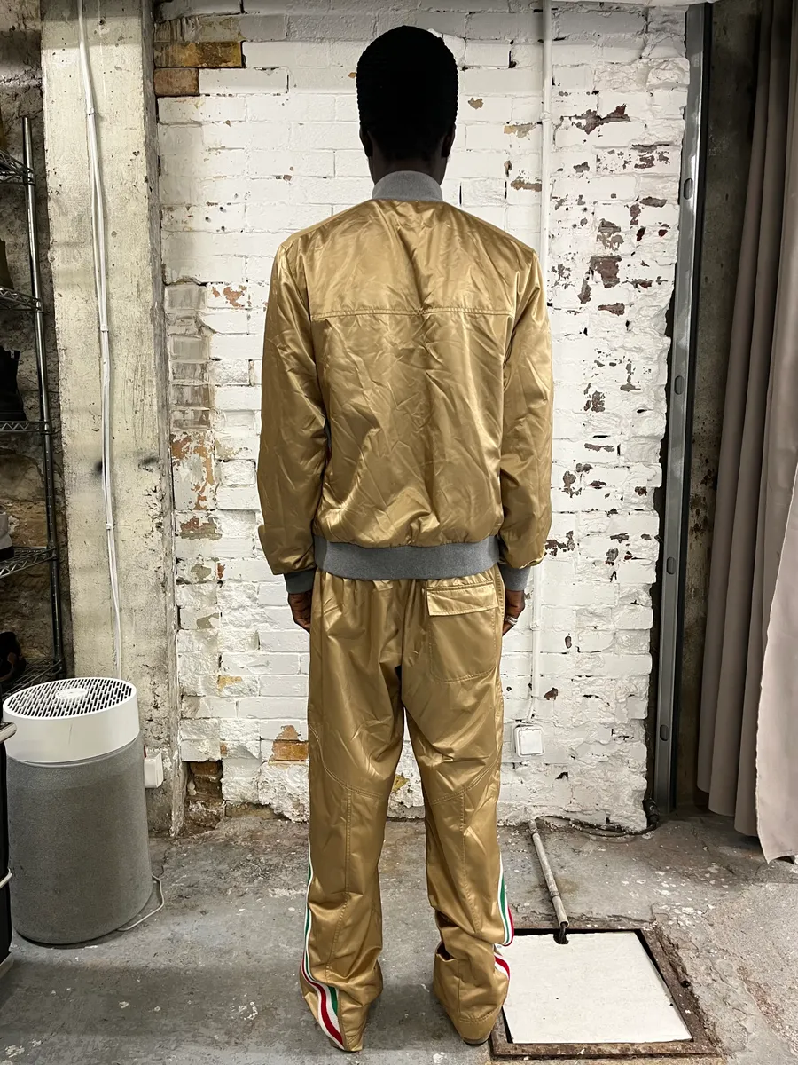 2000s Dolce & Gabbana Gold Sport Joggers Pants - Image 3