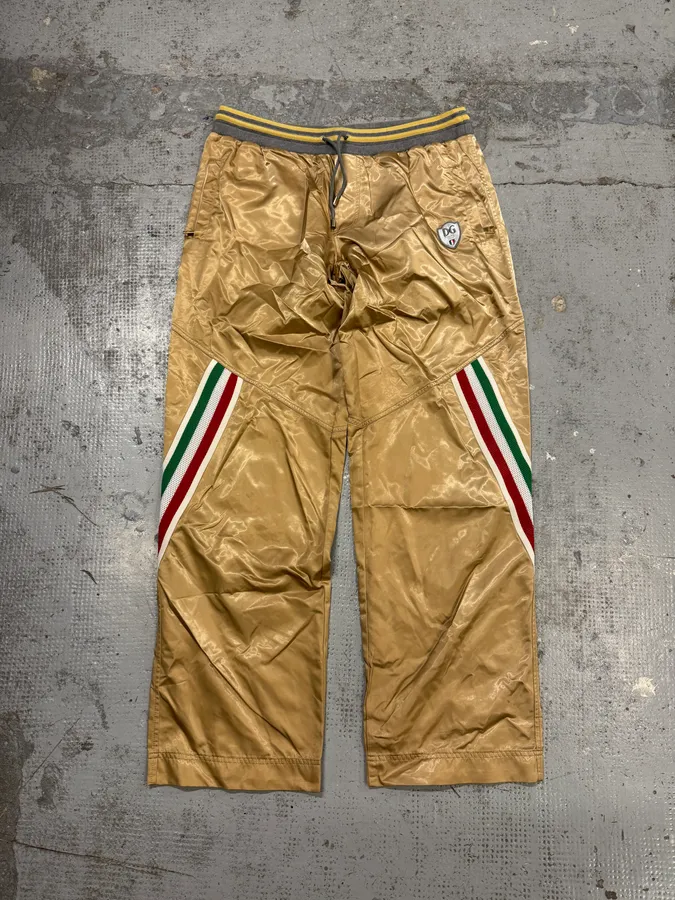 2000s Dolce & Gabbana Gold Sport Joggers Pants - Image 4