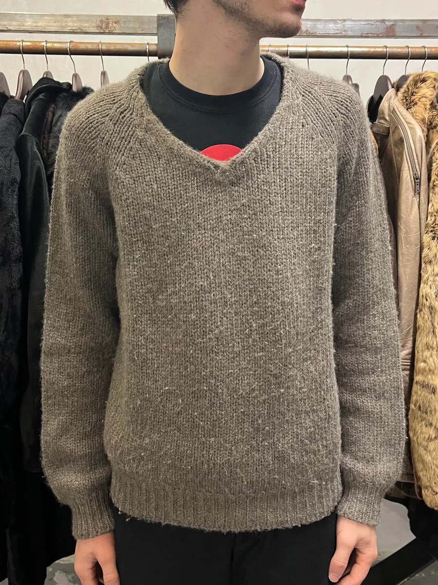 Dolce & Gabbana Grey Brown Wool Sweater - Image 2