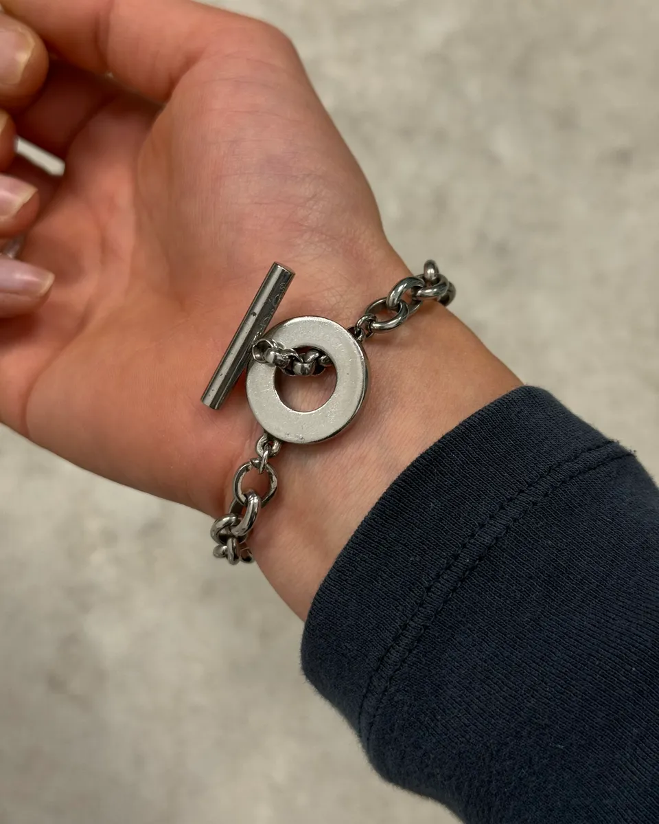 Dolce & Gabbana Grey Metal Anchor Chain Bracelet - Image 5
