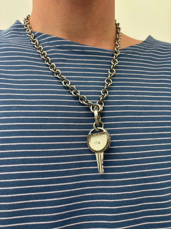 Dolce & Gabbana Key Pendant Watch Necklace - Image 3