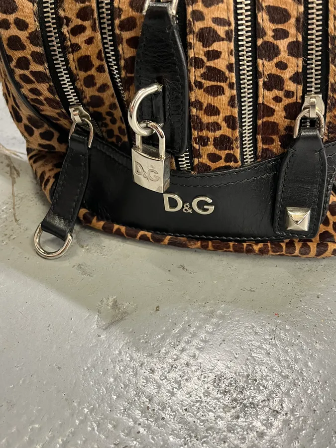 Dolce & Gabbana Lily Leopard Calf Hair Multi-Zip Handle Bag - Image 10