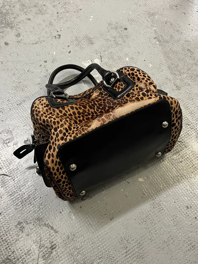 Dolce & Gabbana Lily Leopard Calf Hair Multi-Zip Handle Bag - Image 11