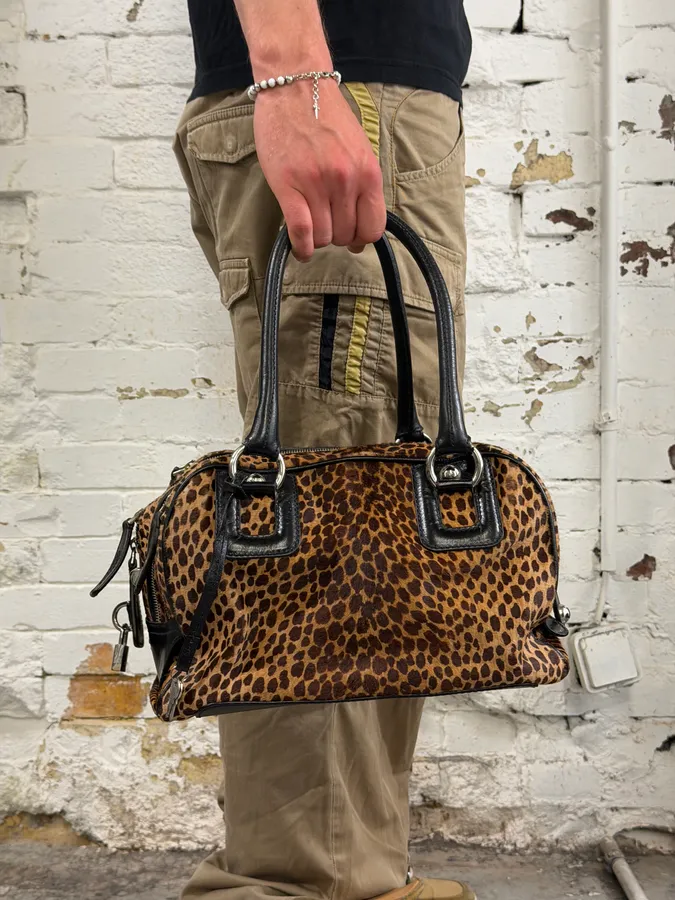 Dolce & Gabbana Lily Leopard Calf Hair Multi-Zip Handle Bag - Image 3