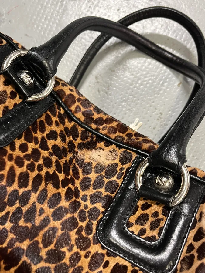 Dolce & Gabbana Lily Leopard Calf Hair Multi-Zip Handle Bag - Image 5