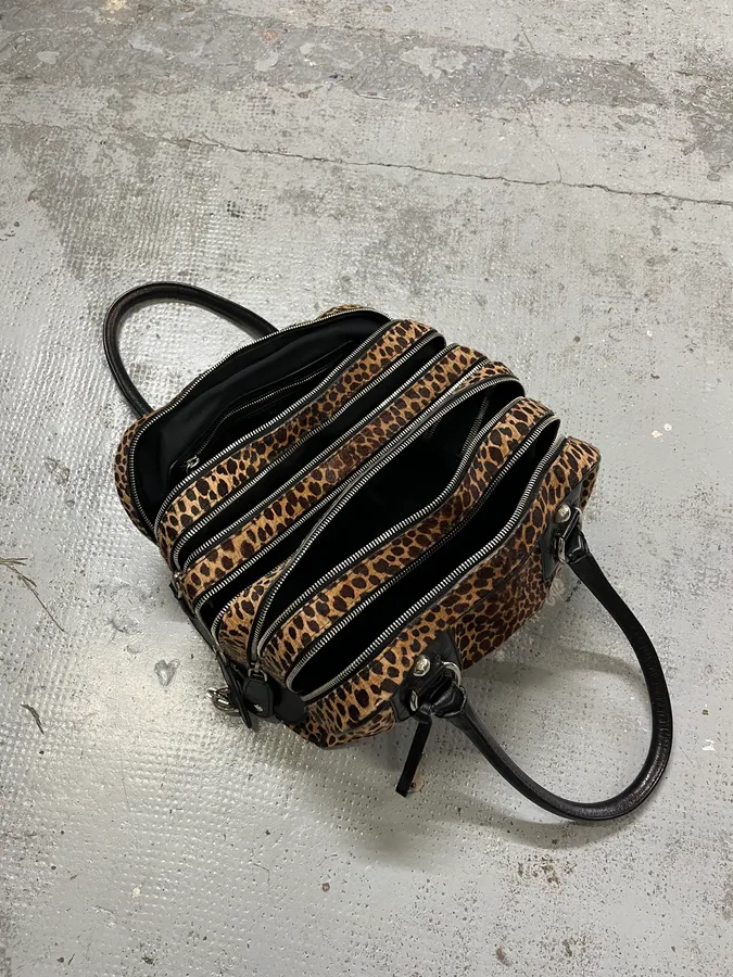 Dolce & Gabbana Lily Leopard Calf Hair Multi-Zip Handle Bag - Image 9