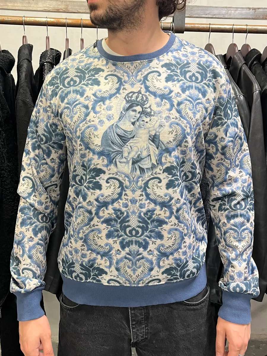 Dolce & Gabbana Maria Blue Dynastie Floral Print Sweater - Image 2