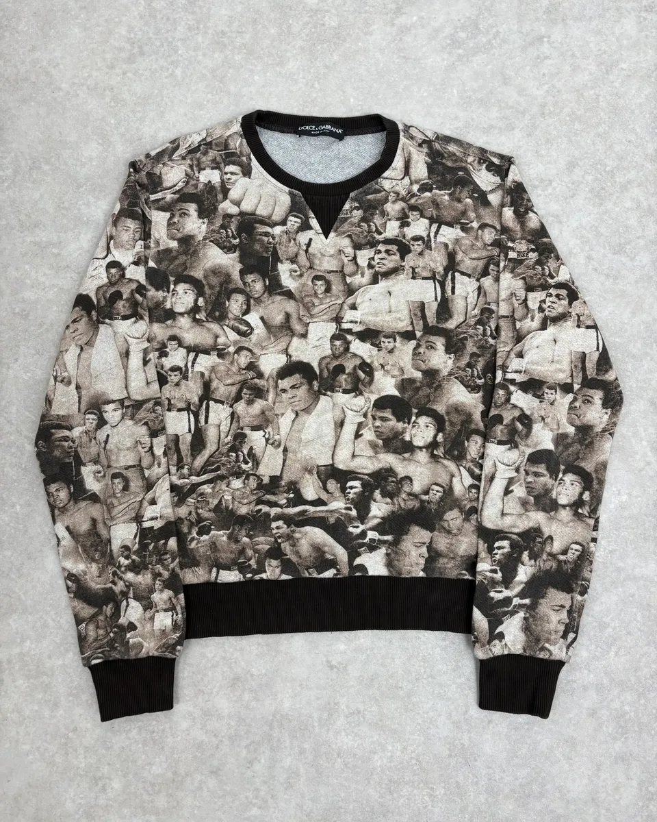 Dolce & Gabbana Mohamed Ali Boxing Grey Sweater