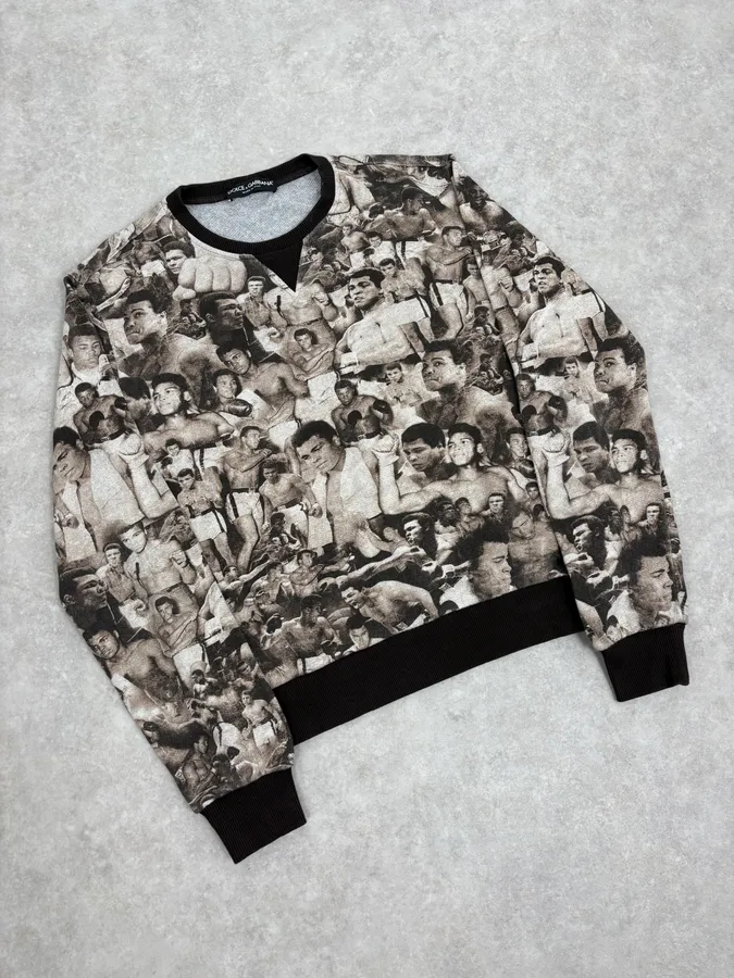 Dolce & Gabbana Mohamed Ali Boxing Grey Sweater - Image 4