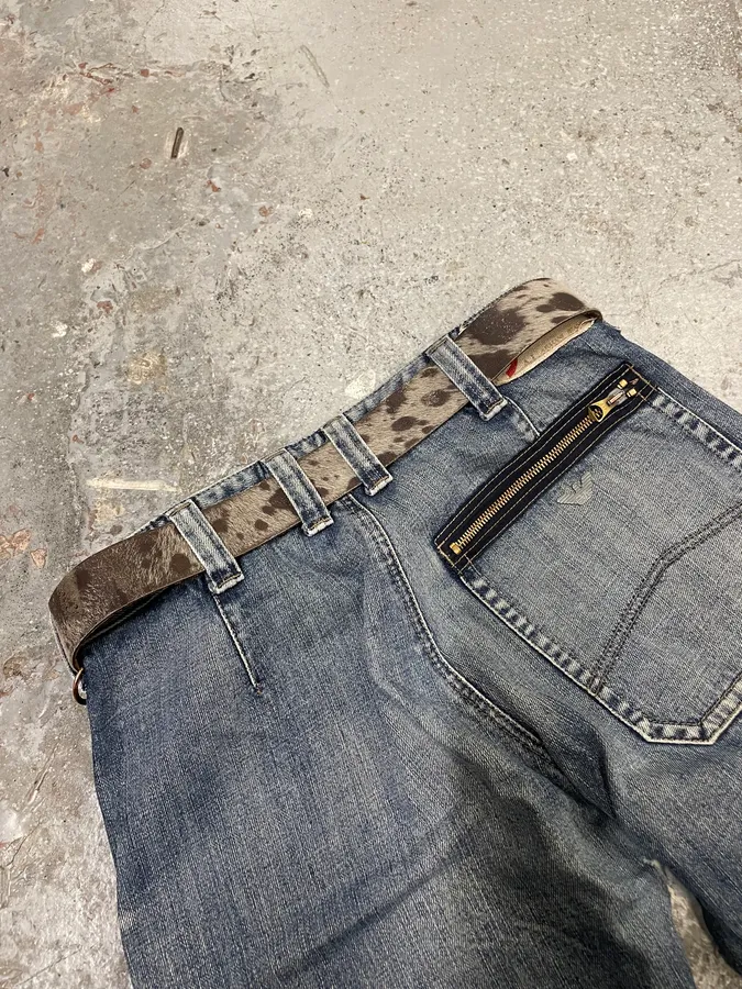 Dolce & Gabbana Pony Hair Brown Leather Belt - Image 2