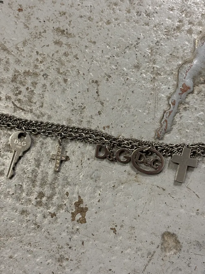 Dolce & Gabbana Silver Metal Charm Bracelet - Image 10