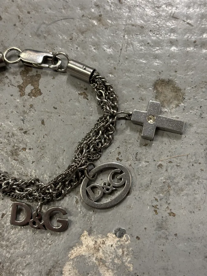 Dolce & Gabbana Silver Metal Charm Bracelet - Image 6